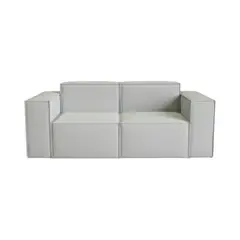 DISEÑOS VALESTRINI - SOFA AURA DOS CUERPOS LINO GRIS CLARO