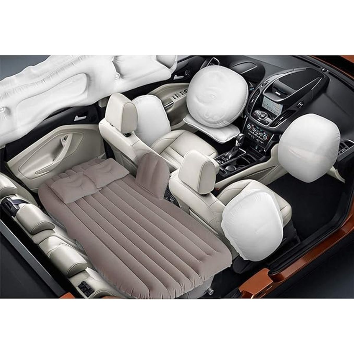 MOVI - COLCHÓN INFLABLE PARA AUTO CAMPING EN VEHÍCULO CON ALMOHADAS