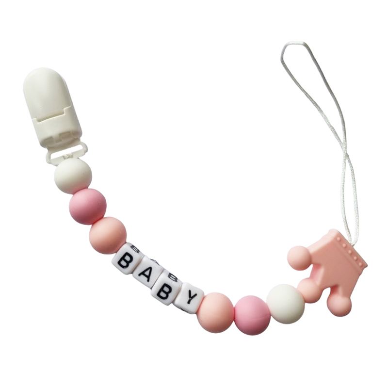 GENERICO - Sujeta Chupete Clip Porta Chupete Silicona Bebe Afirma Tete
