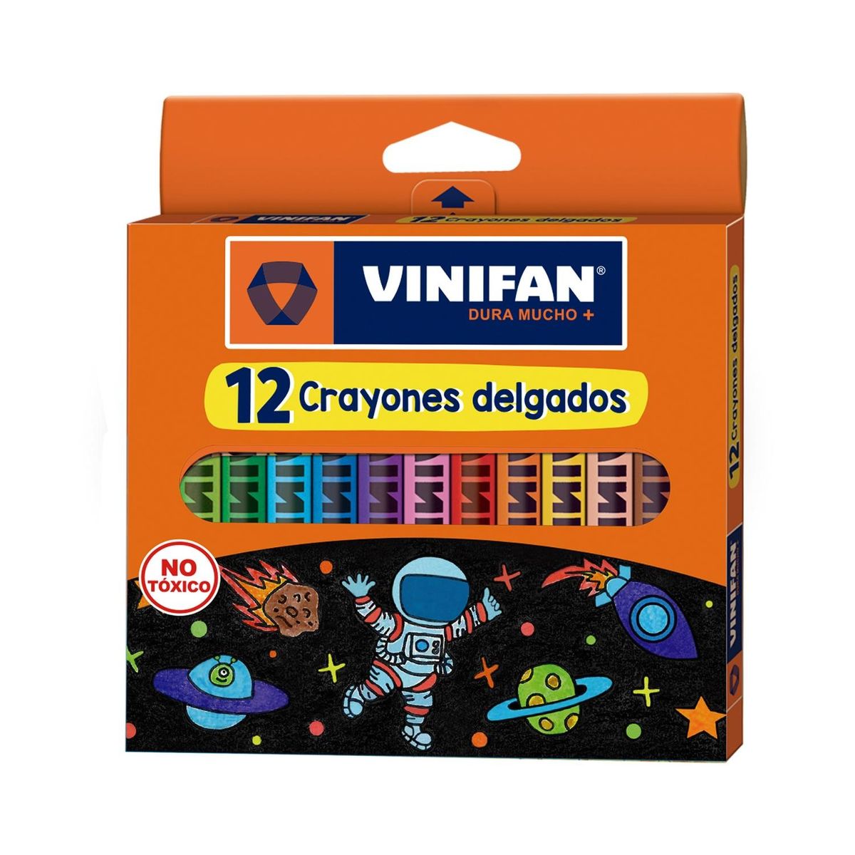 GENERICO - Crayones Lapices Cera delgados Vinifan - Set 12 Colores