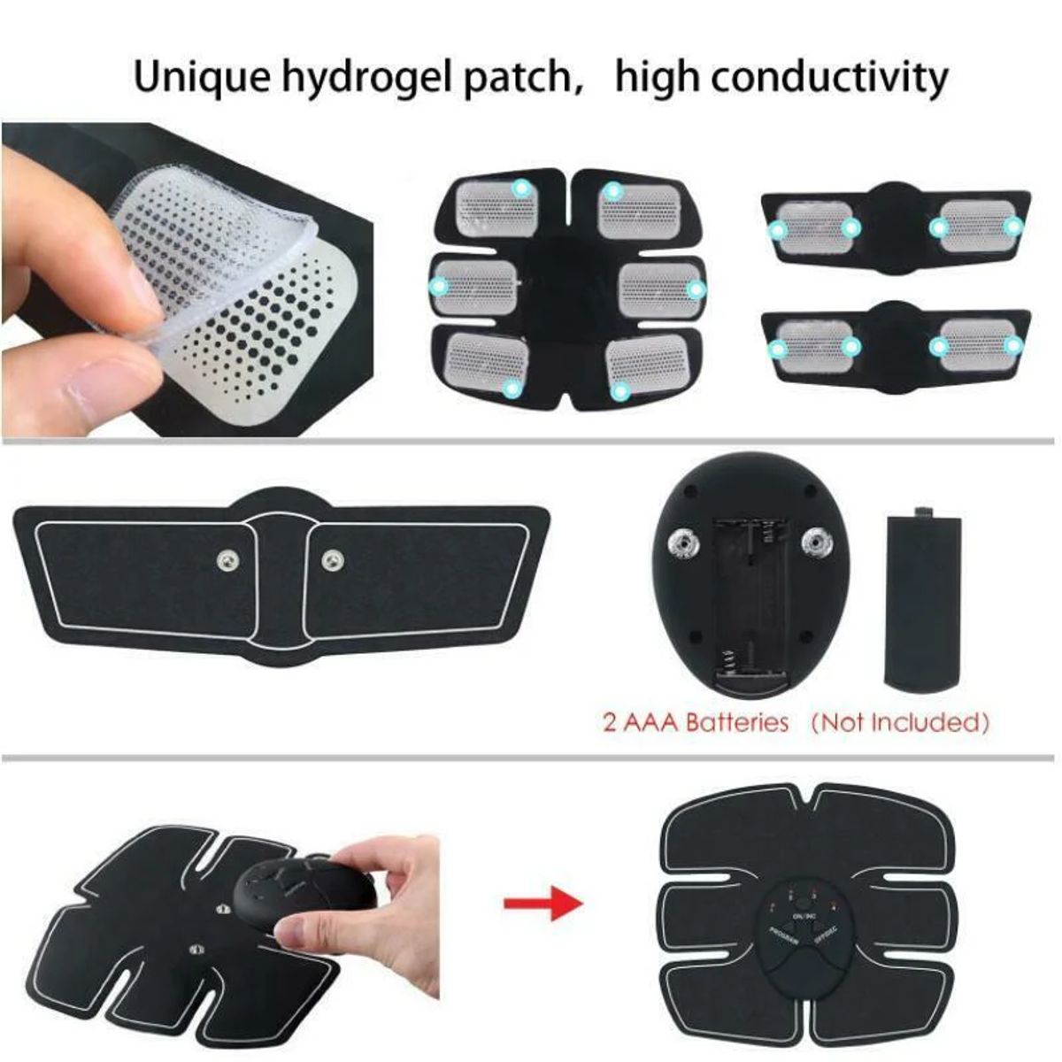 MOVI - SET ELECTROESTIMULADOR MUSCULAR 5 EN 1 SMART FITNESS TONIFICADOR