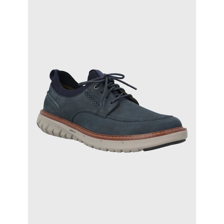 Zapato Cuero Hombre Smart Laceup Azul