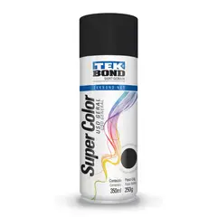 TEKBOND - Pintura Spray Negro Opaco 350Ml Uso General