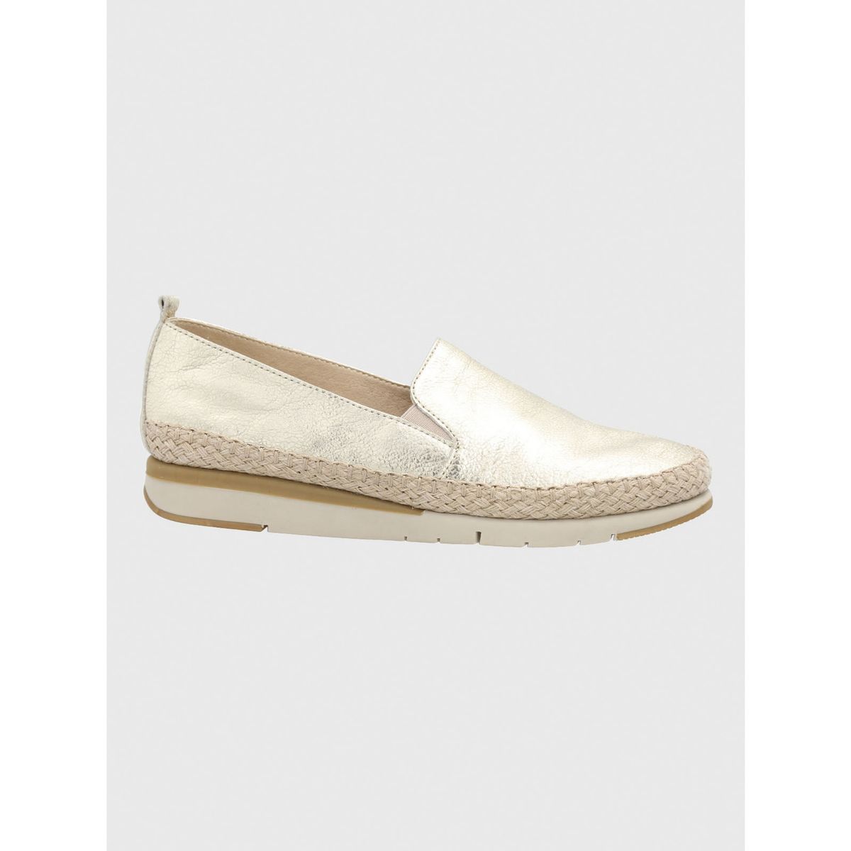 HUSH PUPPIES - Alpargata Cuero Mujer Rope Metalizada HUSH PUPPIES