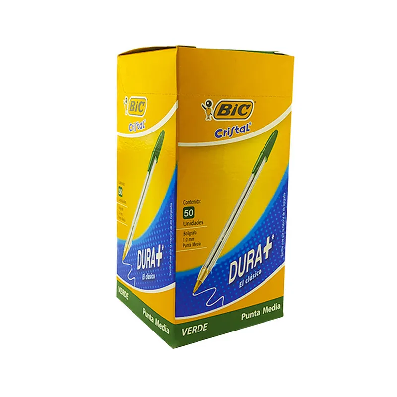 GENERICO - Bic Lápiz Pasta Punta Media Cristal 50 Unidades-VERDE