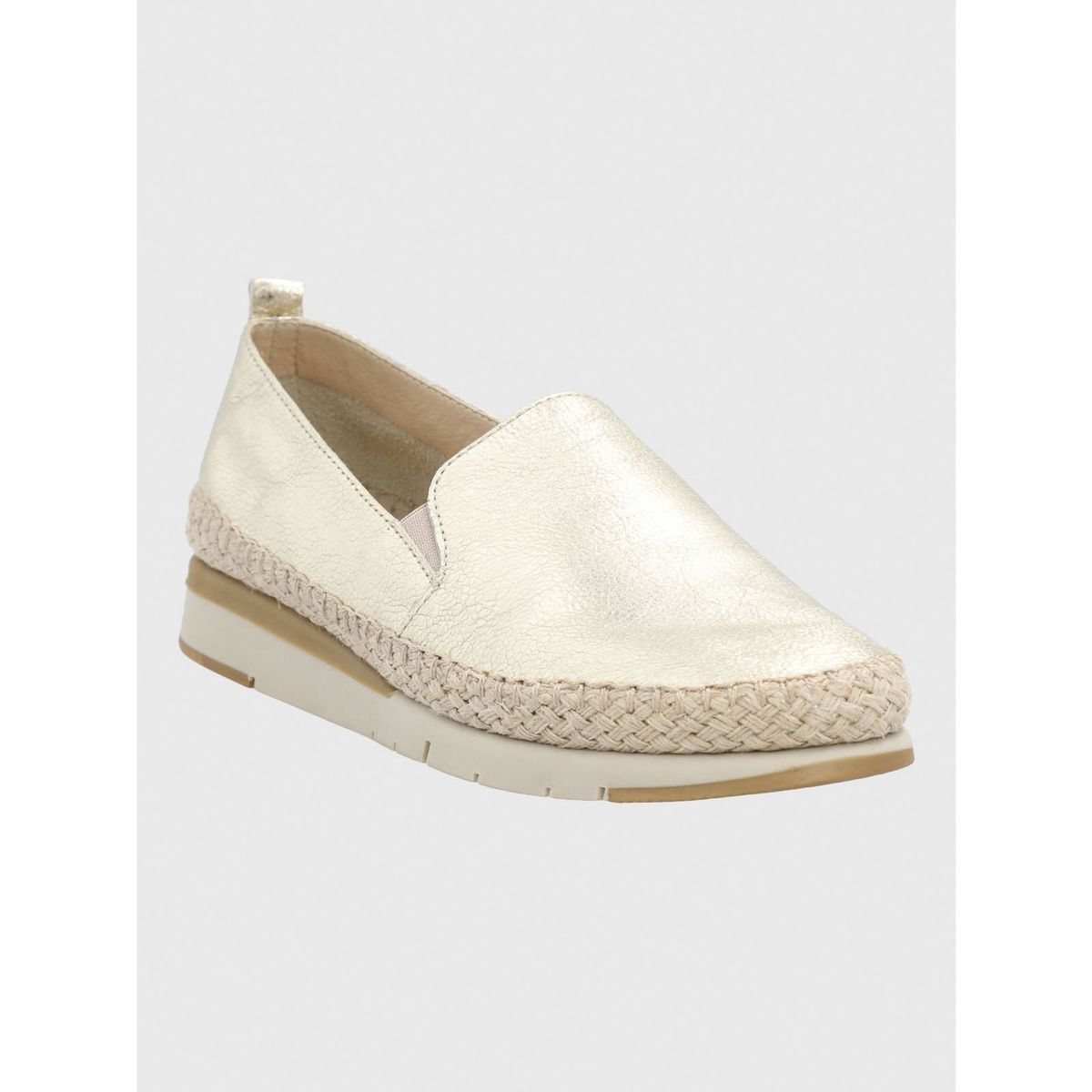 HUSH PUPPIES - Alpargata Cuero Mujer Rope Metalizada HUSH PUPPIES