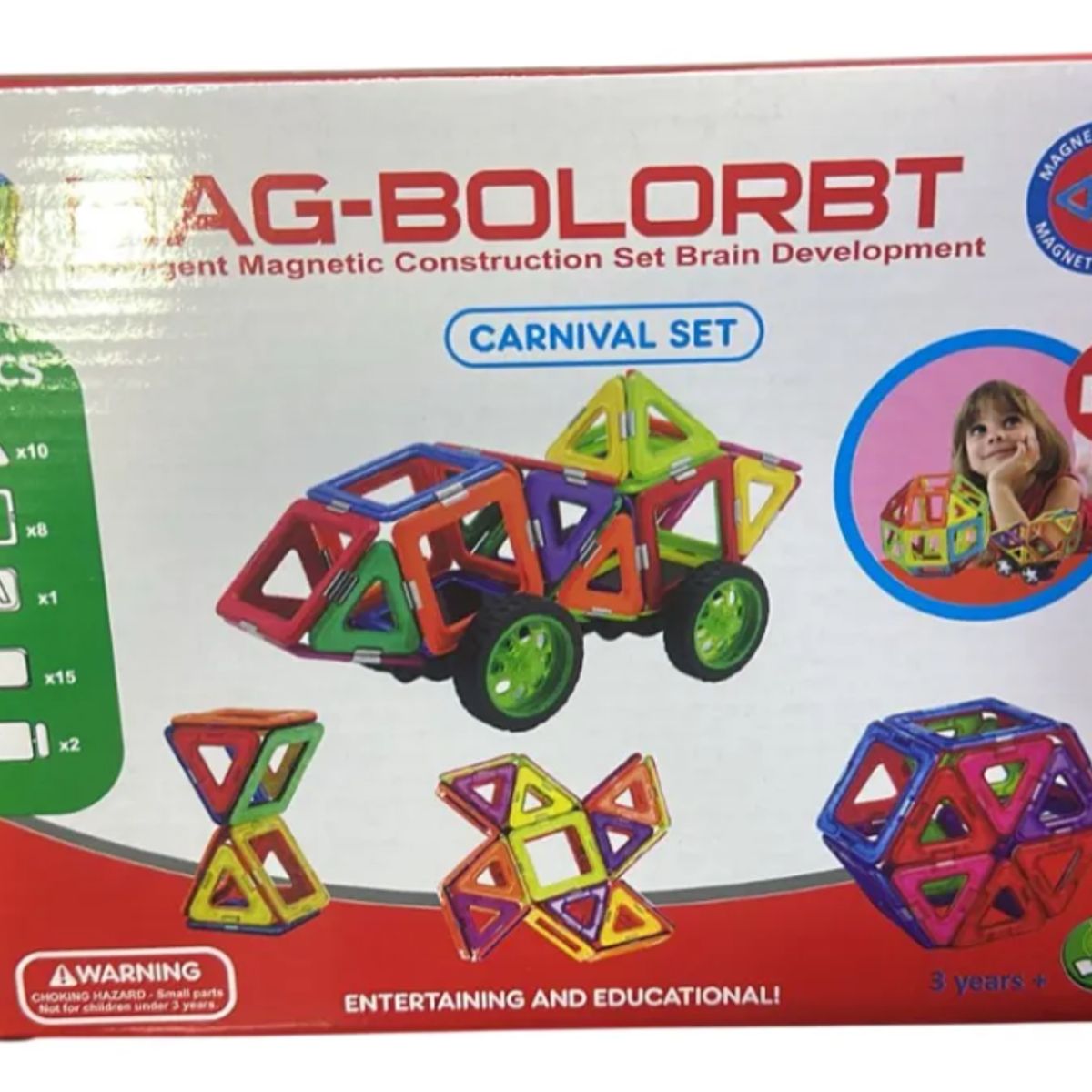 GENERICO - Juego De Bloques Magnéticos Construcción 36 Piezas