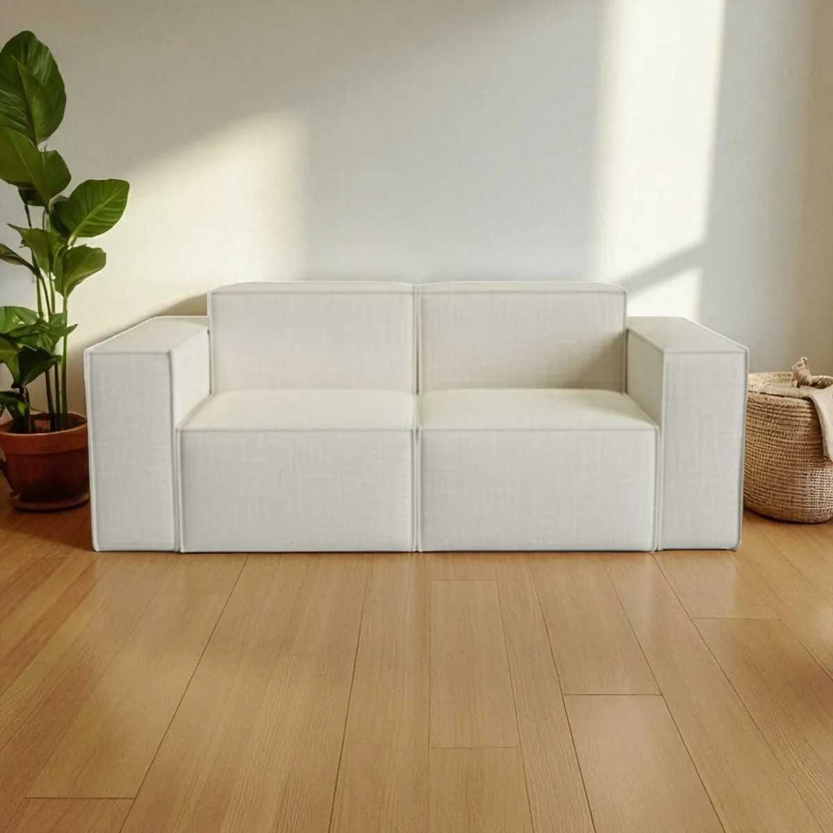 DISEÑOS VALESTRINI - SOFA AURA TRES CUERPOS LINO