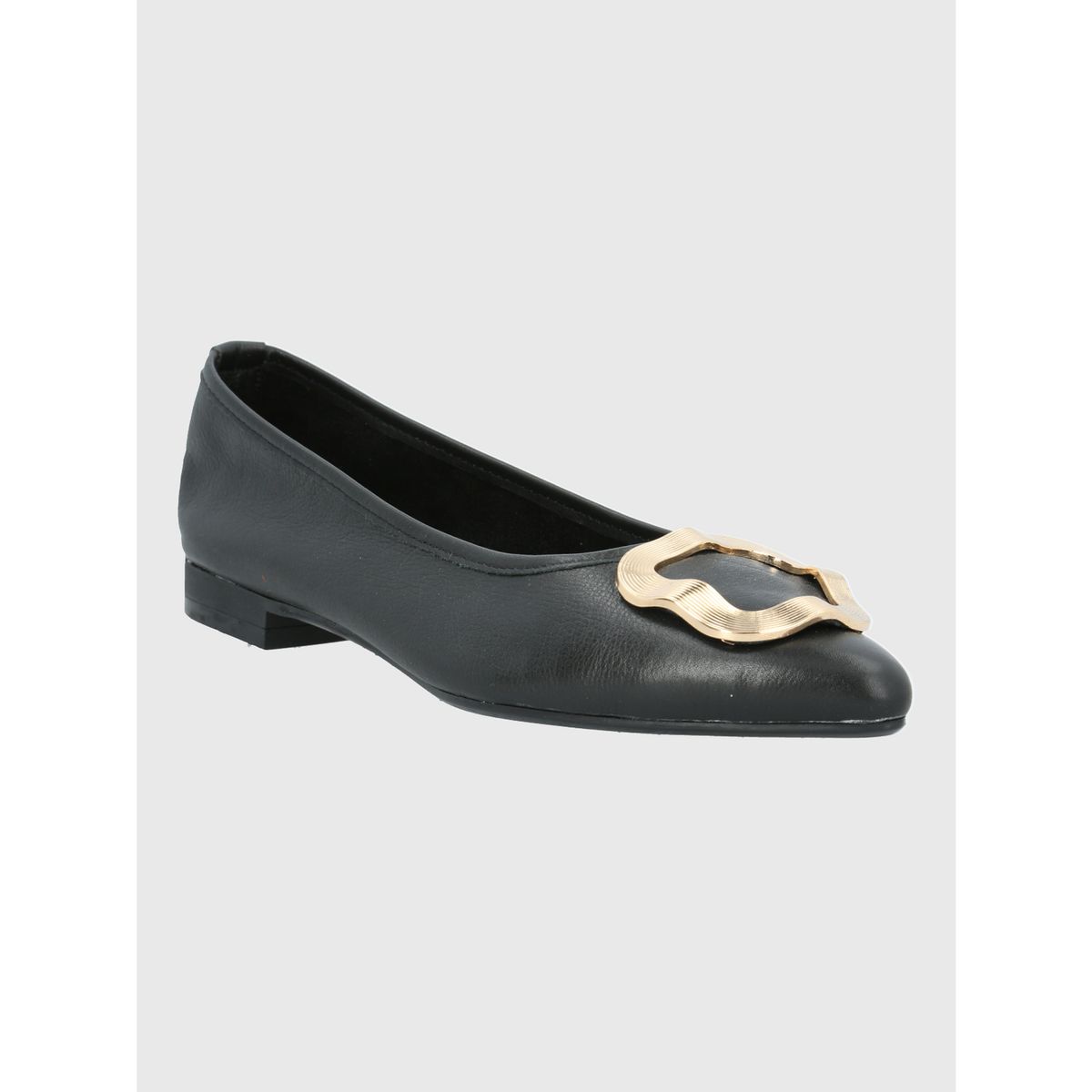 HUSH PUPPIES - Ballerina Vesitr Mujer Cuero Kenzie Negra HUSH PUPPIES