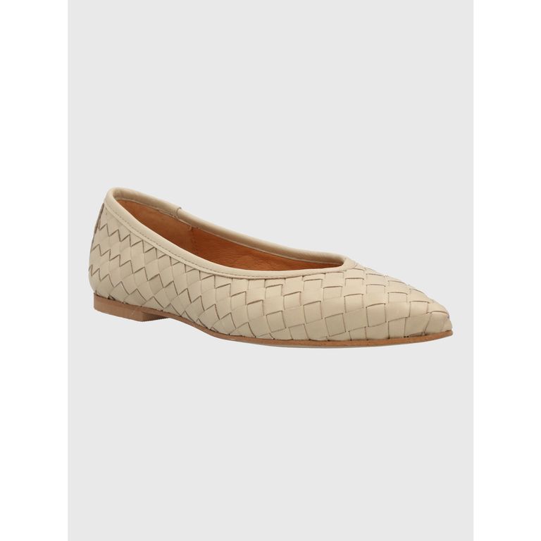 Ballerina Cuero Mujer Fabiola Beige
