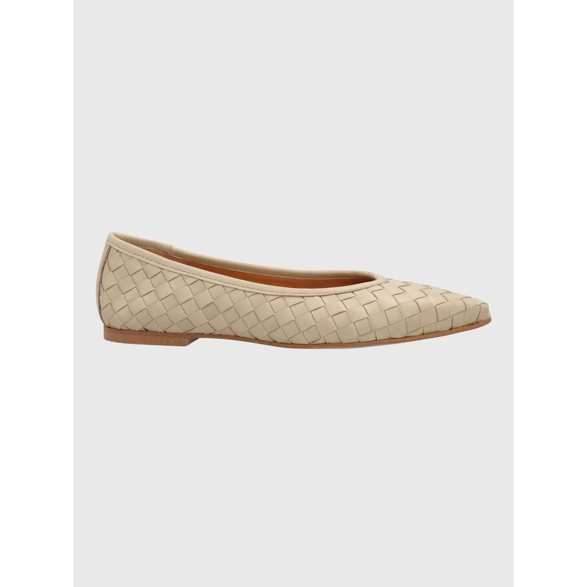 HUSH PUPPIES - Ballerina Cuero Mujer Fabiola Beige HUSH PUPPIES