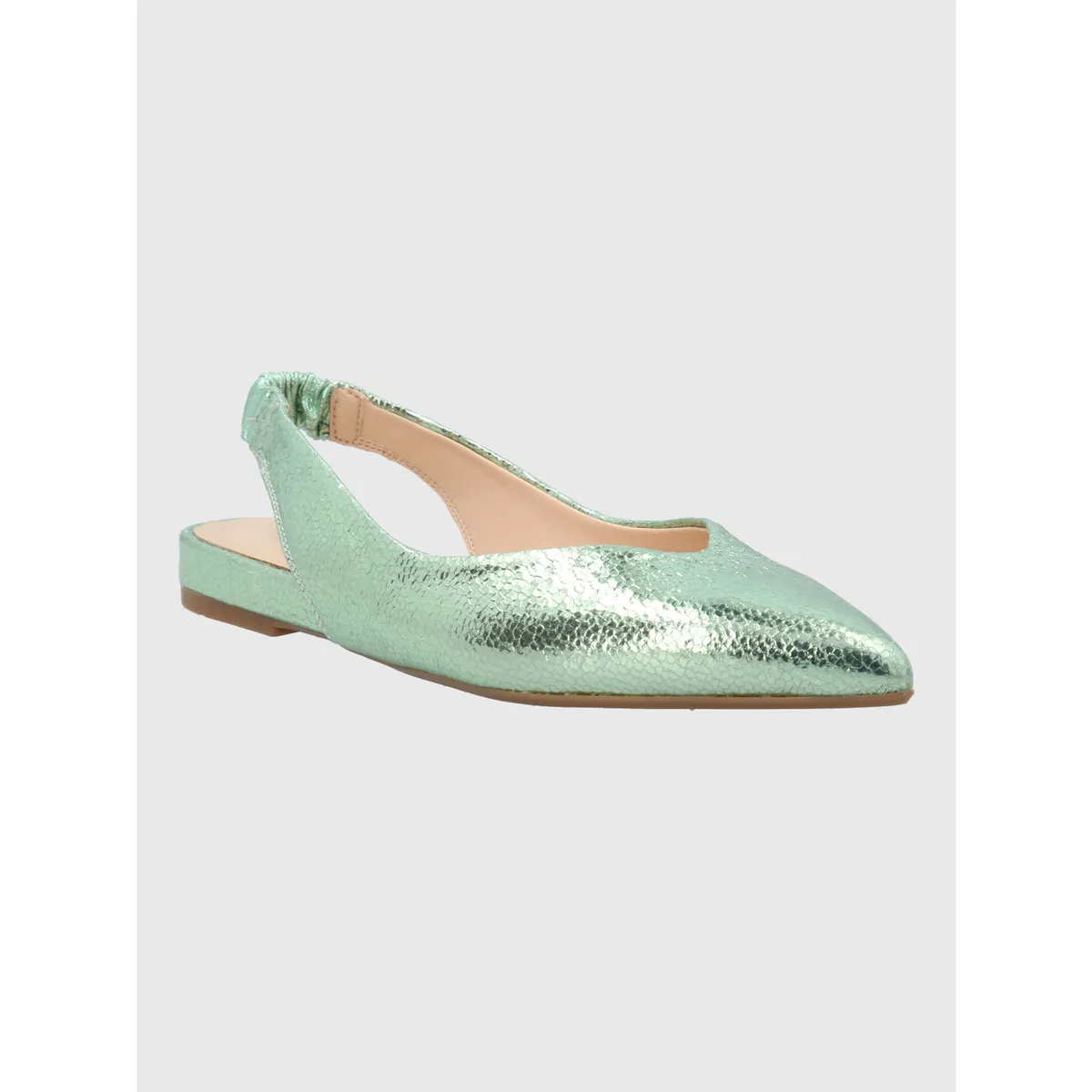 HUSH PUPPIES - Ballerina Vestir Mujer Cuero Carmin Verde HUSH PUPPIES