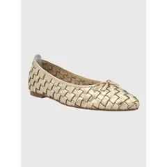 HUSH PUPPIES - Ballerina Cuero Mujer Gianni Dorado