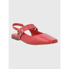 HUSH PUPPIES - Ballerina Cuero Mujer Clementine Roja
