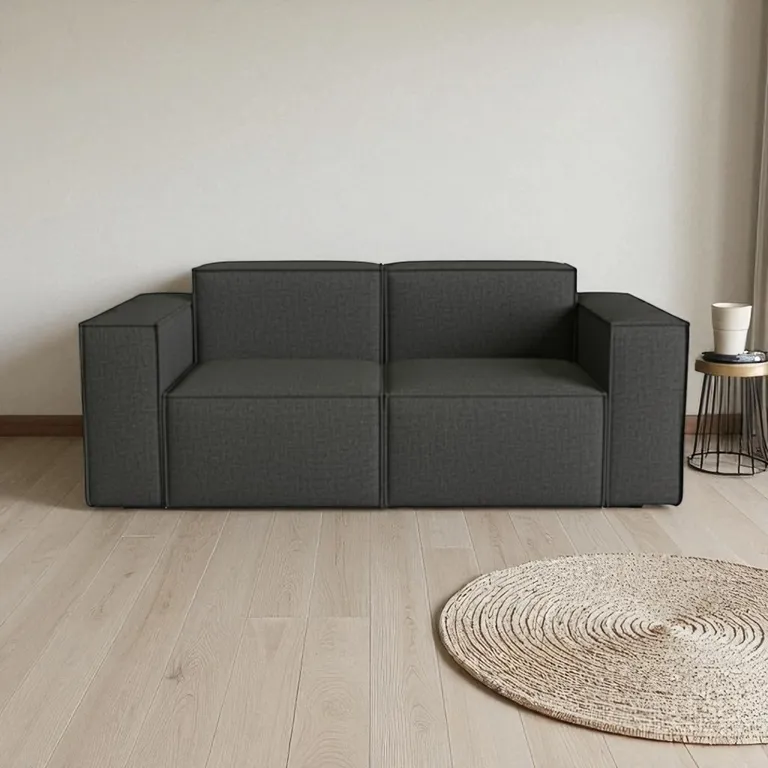 SOFA AURA TRES CUERPOS LINO GRIS OSCURO Gris oscuro