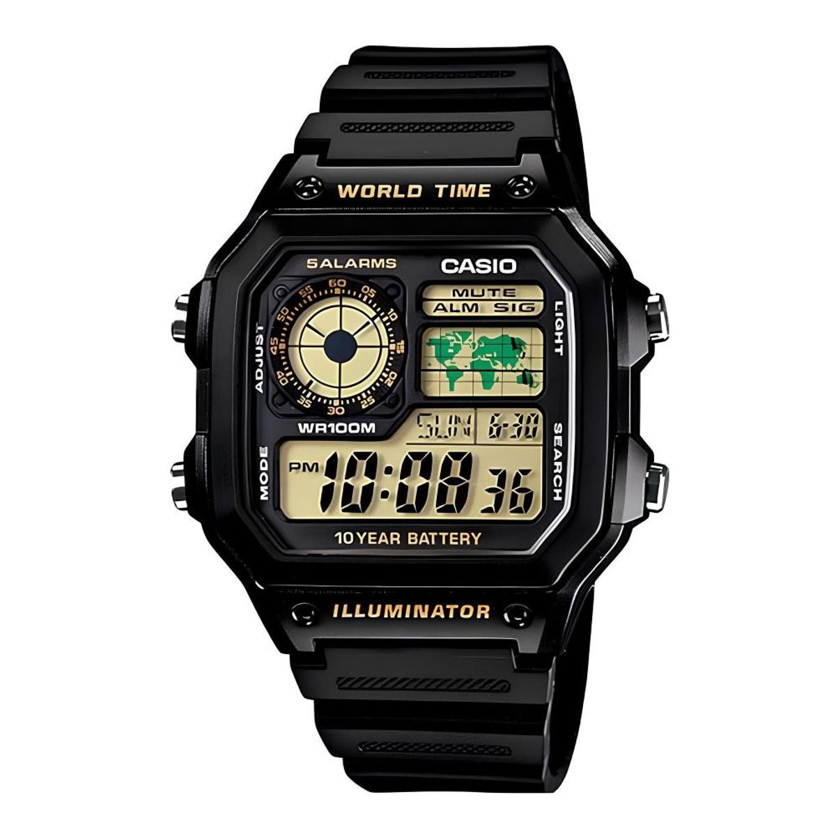 CASIO - Reloj Ae-1200wh-1bv Hombre Digital Resina - Negro