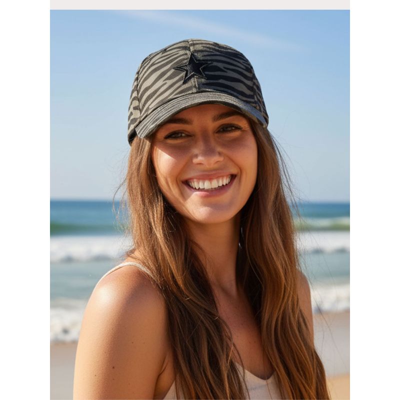 ANONIMASTORE - Gorra Jockey Mujer Cebra
