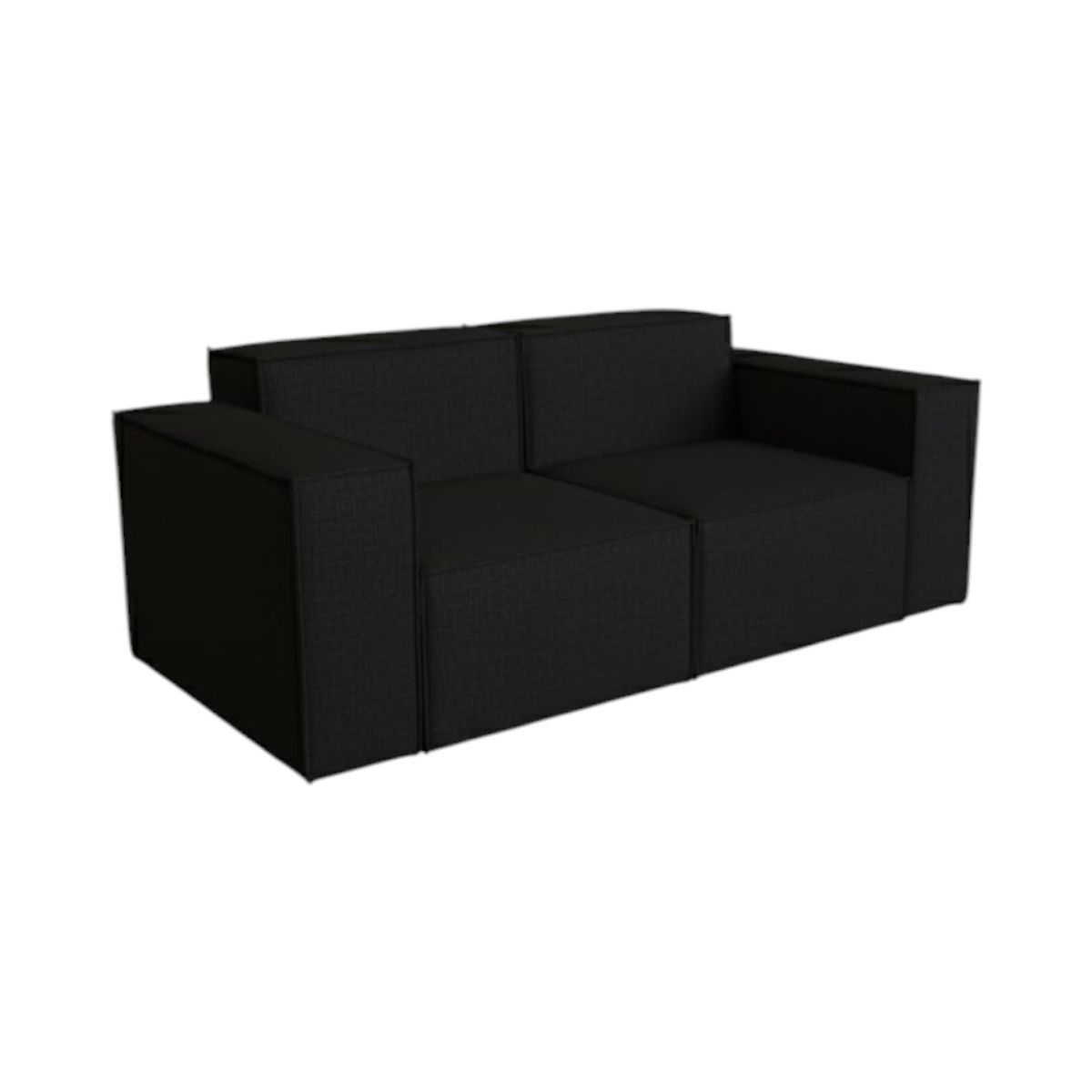DISEÑOS VALESTRINI - SOFA AURA TRES CUERPOS LINO NEGRO
