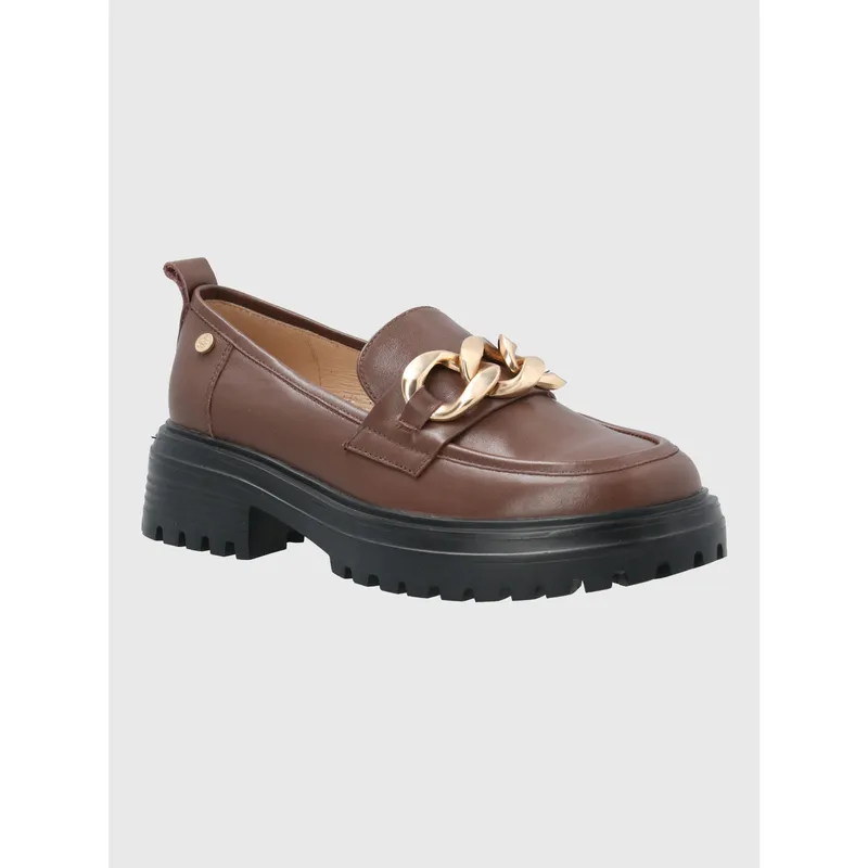 HUSH PUPPIES - Mocasin Cuero Mujer Leboni Café HUSH PUPPIES