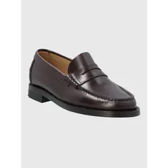 HUSH PUPPIES - Mocasin Mujer Italiano Cuero Madri Burdeo