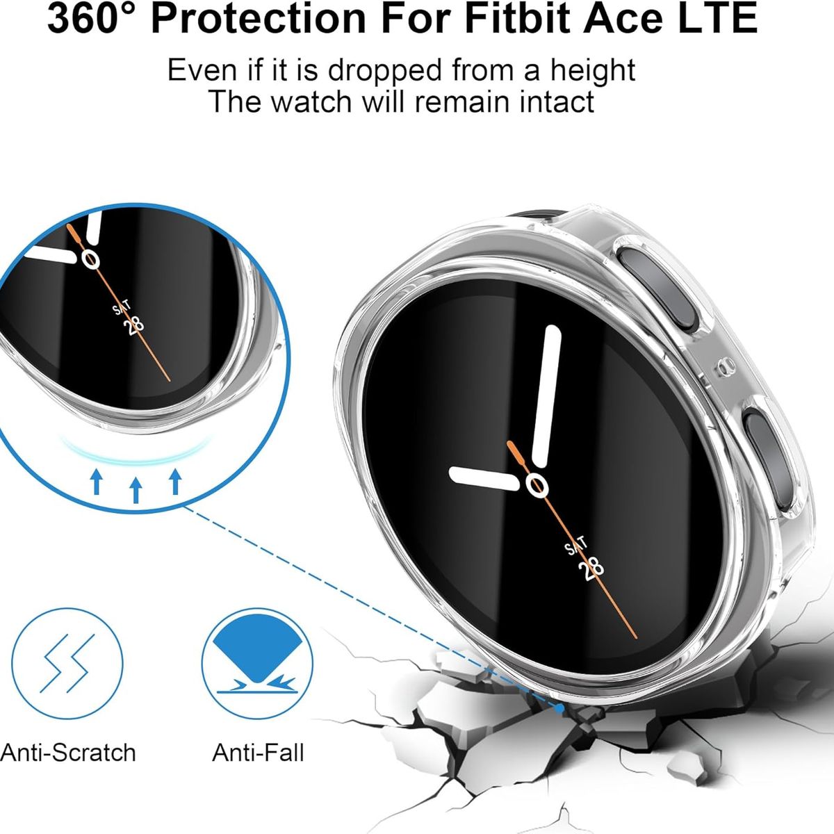 GENERICO - Protector Carcasa Para Galaxy Watch 8 40mm Transparente
