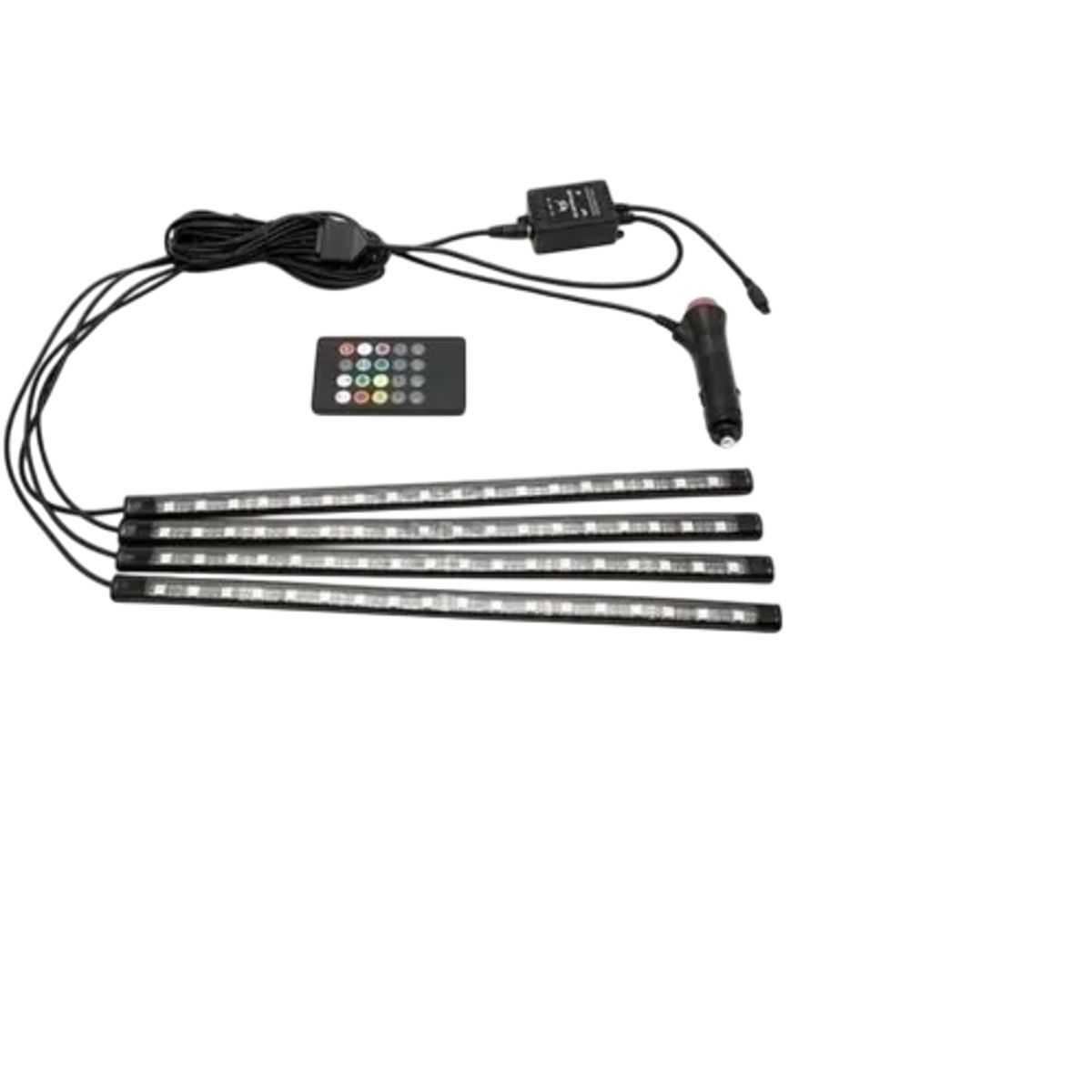 GENERICO - Tira Led Multicolor Rgb Interior Carro Control Sensor