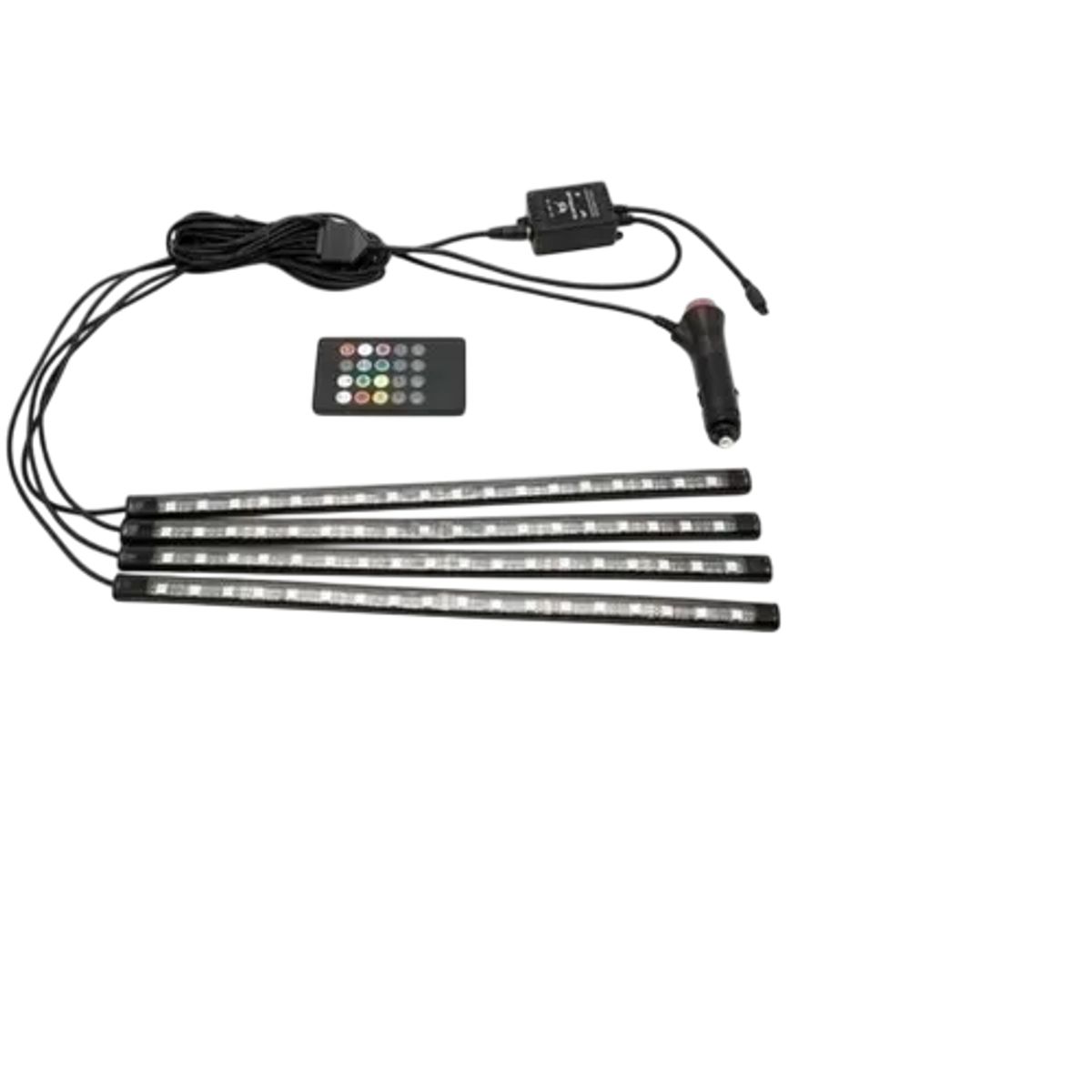 GENERICO - Tira Led Multicolor Rgb Interior Carro Control Sensor