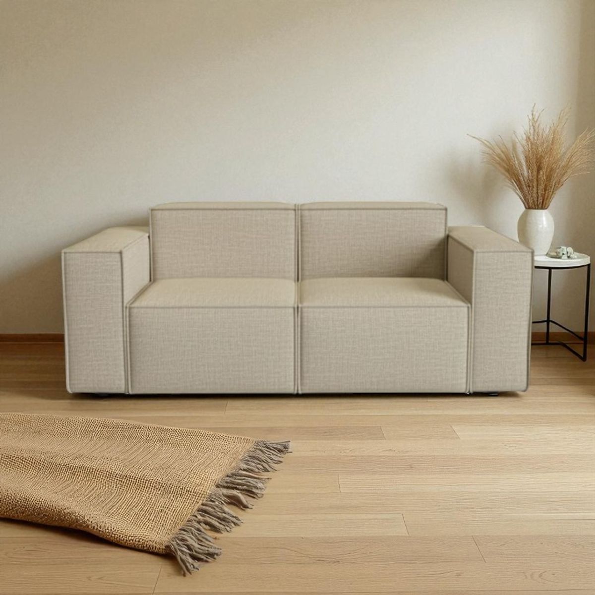 DISEÑOS VALESTRINI - SOFA AURA TRES CUERPOS LINO BEIGE