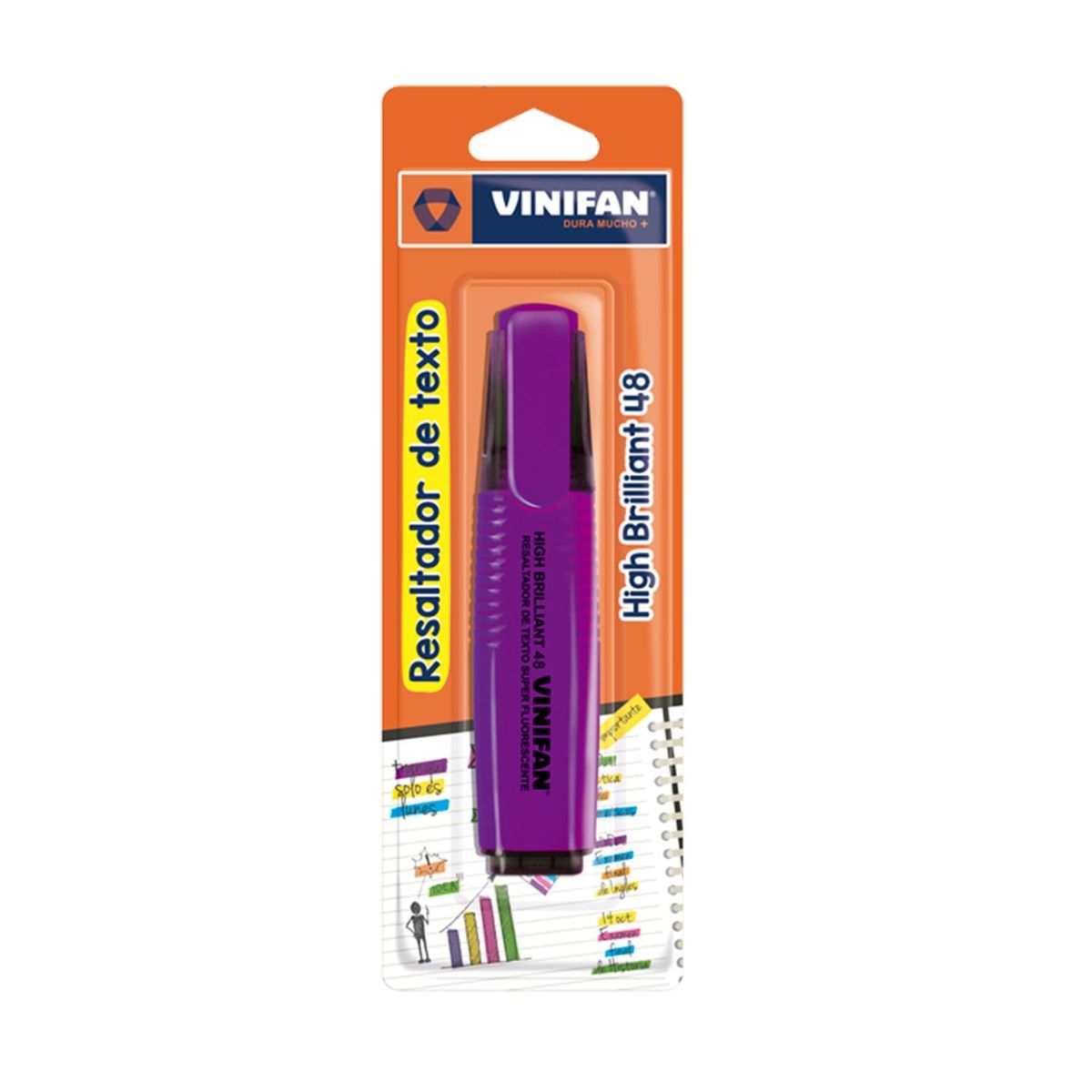 GENERICO - Destacador High Brilliant 48 Vinifan - Blister 1 ud - Lila - Tamano Unico