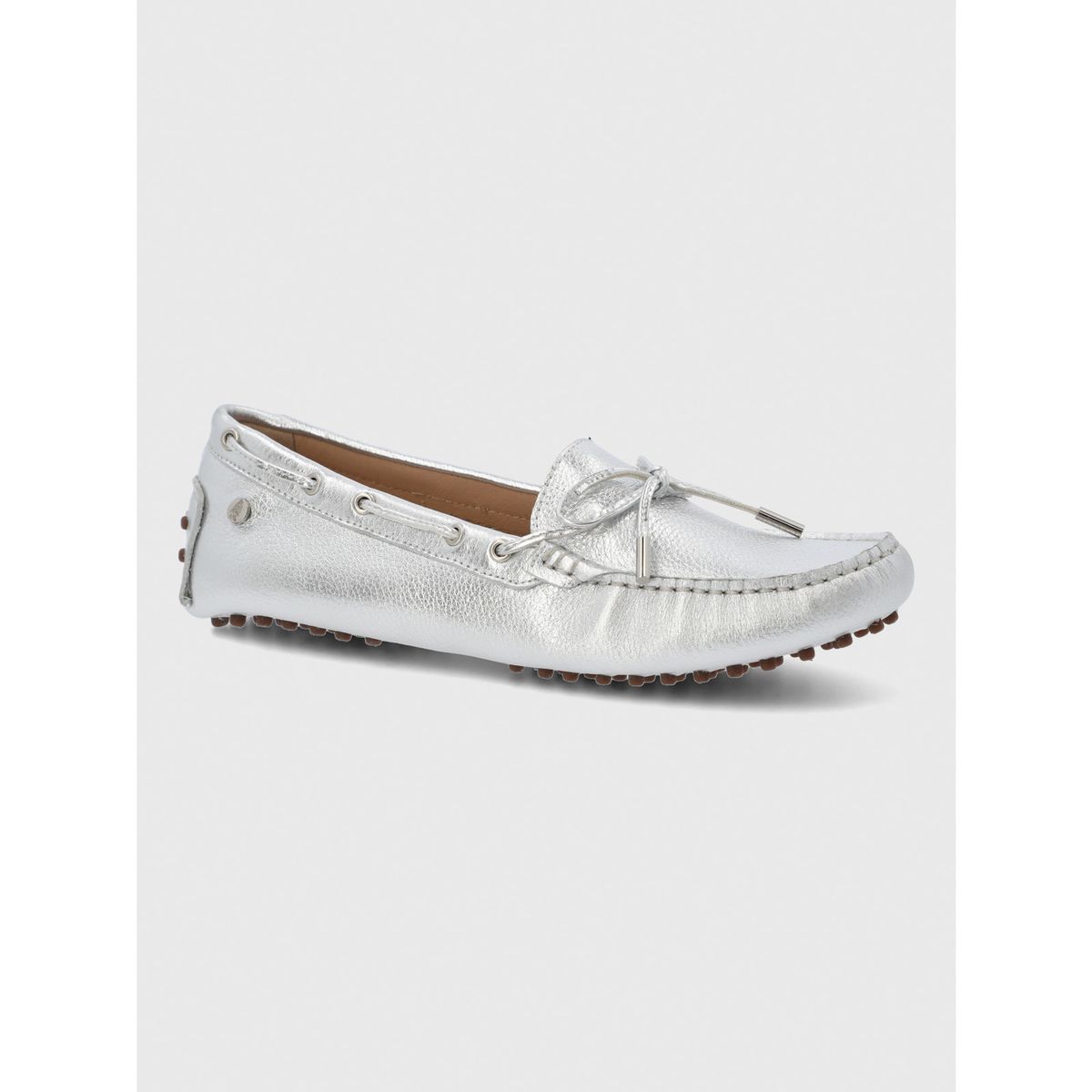 HUSH PUPPIES - Mocasin Cuero Mujer Ribbon Metalizado HUSH PUPPIES