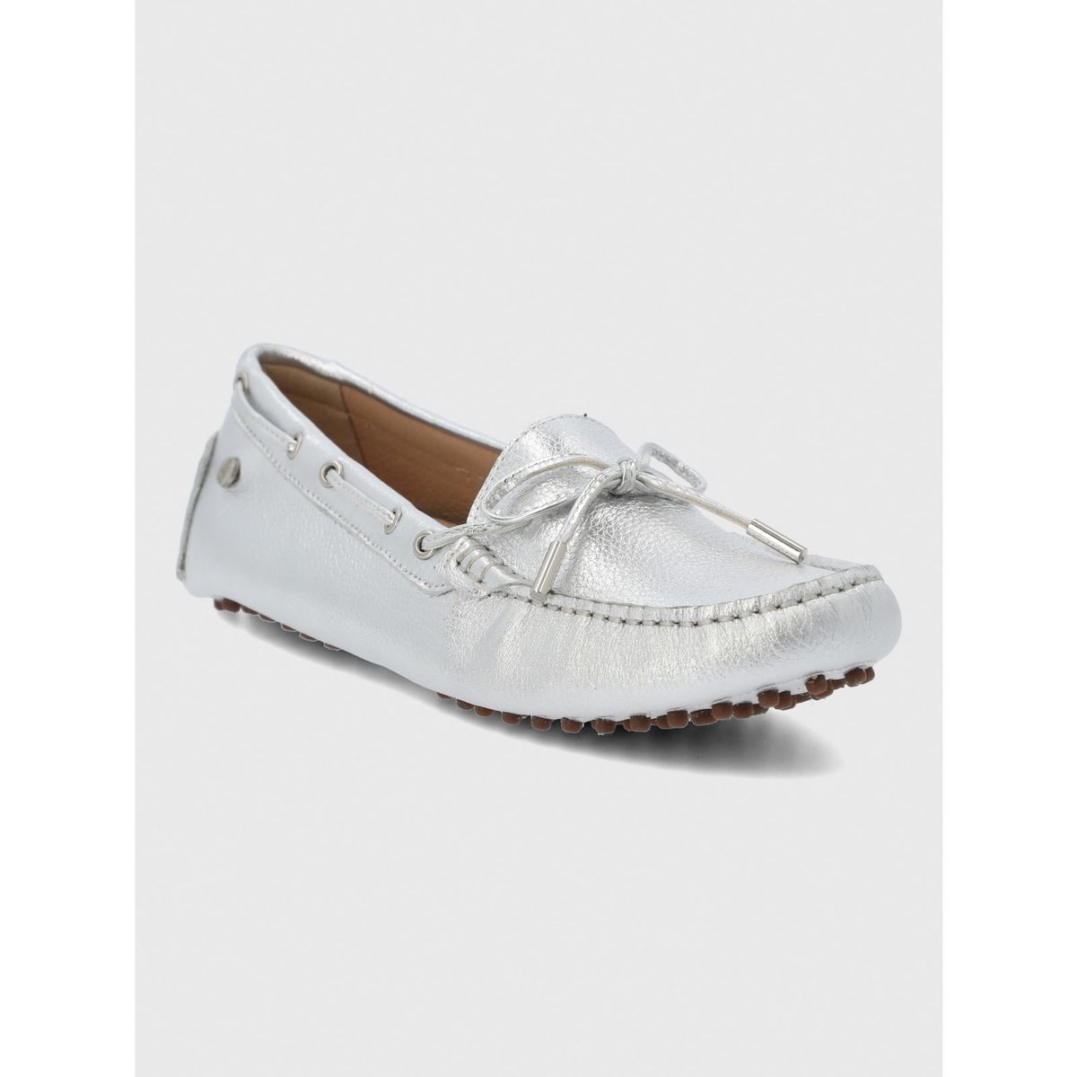 HUSH PUPPIES - Mocasin Cuero Mujer Ribbon Metalizado HUSH PUPPIES