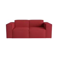 DISEÑOS VALESTRINI - SOFA AURA TRES CUERPOS LINO ROJO