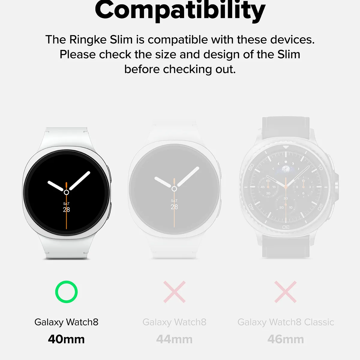 RINGKE - Carcasa Ringke Para Galaxy Watch 8 40mn Pack 2