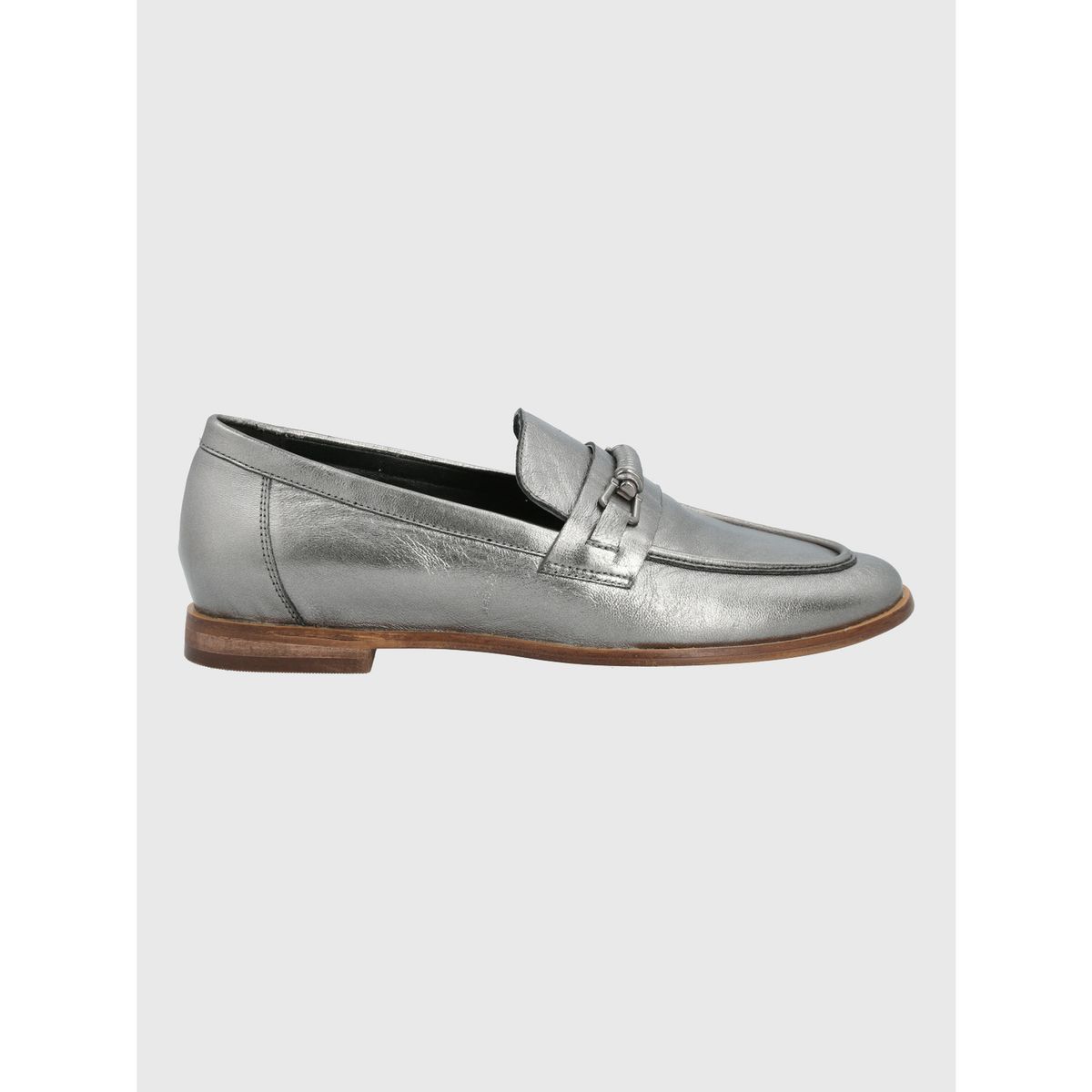 HUSH PUPPIES - Mocasin Cuero Mujer Madsen Metalizado HUSH PUPPIES