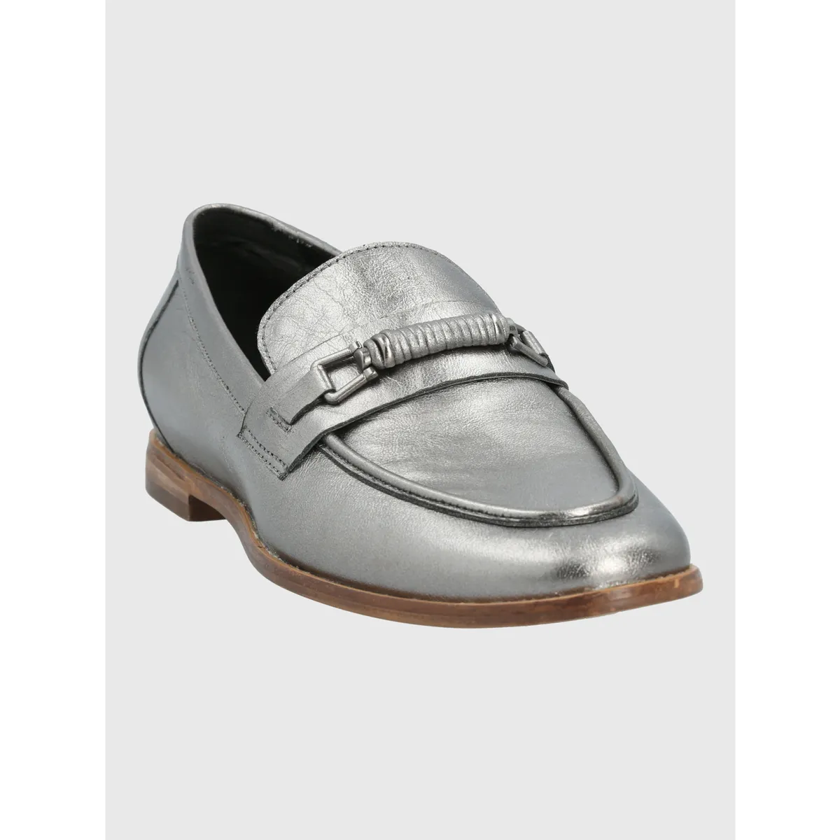 HUSH PUPPIES - Mocasin Cuero Mujer Madsen Metalizado HUSH PUPPIES