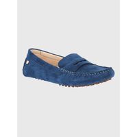 Mocasin Cuero Mujer Band Azul