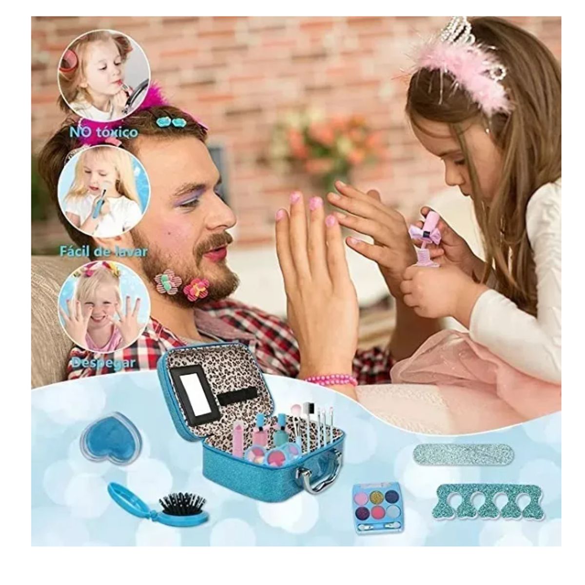 GENERICO - Kit De Maquillaje Para Niñas Lavable 32 Piezas