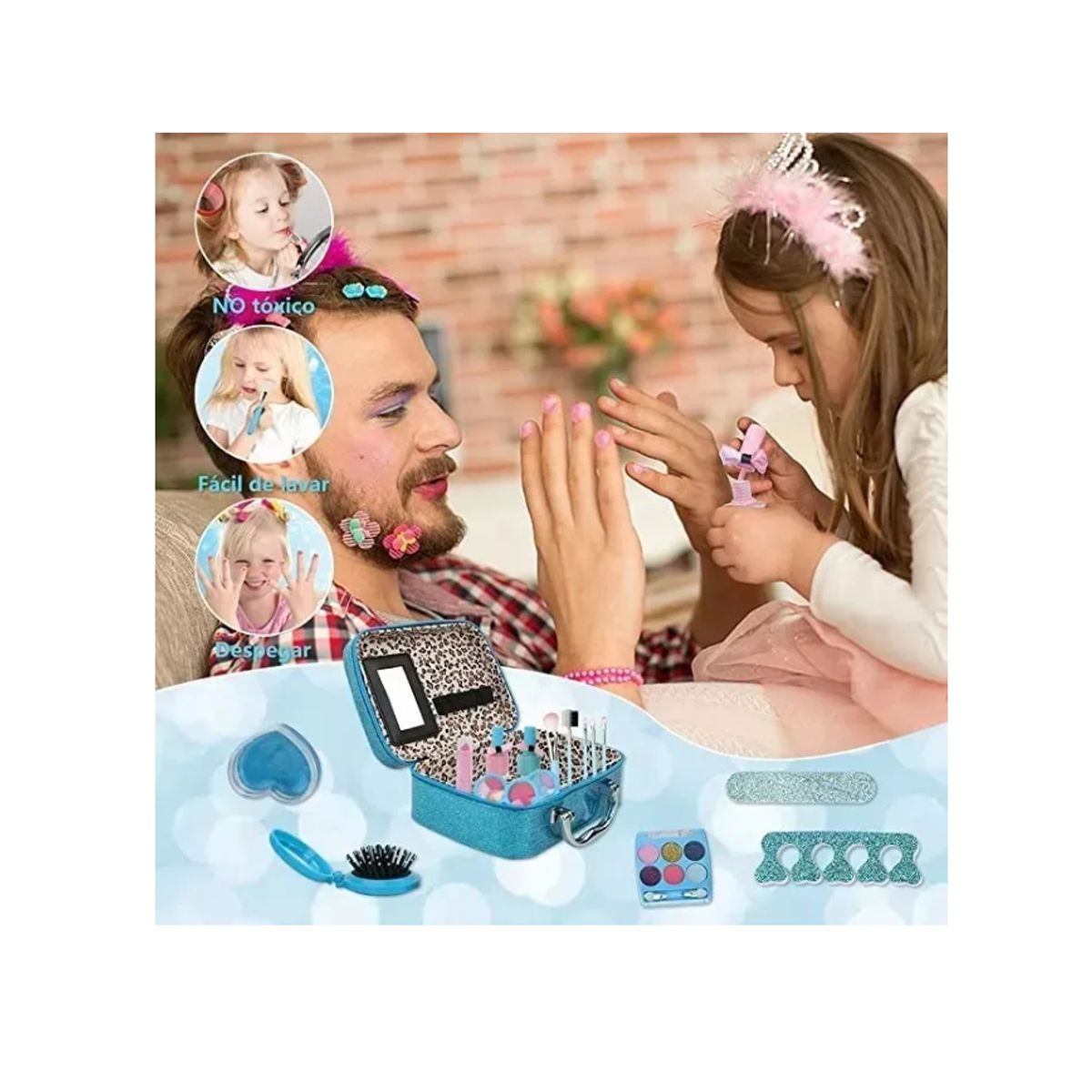 GENERICO - Kit De Maquillaje Para Niñas Lavable 32 Piezas