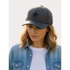 ANONIMASTORE - Gorro Jockey Mujer Estrella Bordada