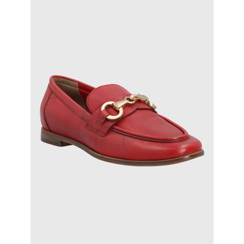 HUSH PUPPIES - Mocasin Cuero Mujer Poplin Rojo HUSH PUPPIES