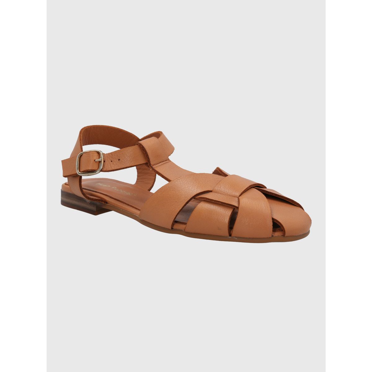 HUSH PUPPIES - Sandalia Cuero Mujer Testana Café HUSH PUPPIES