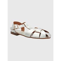 Sandalia Cuero Mujer Testana Metalizada