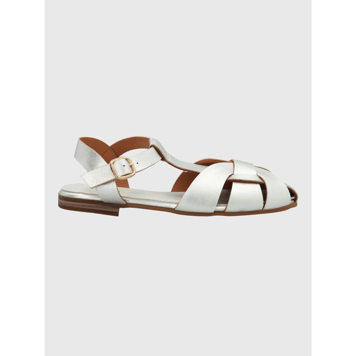 HUSH PUPPIES - Sandalia Cuero Mujer Testana Metalizada HUSH PUPPIES