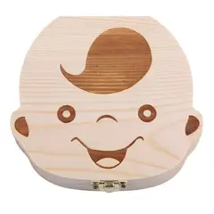 GENERICO - Cajita De Madera Para Guardar Dientes De Leche Niños