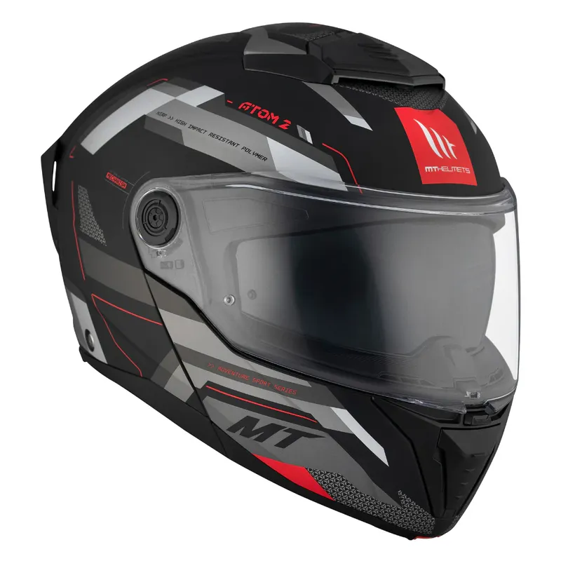 MT - Casco Para Moto MT Atom 2 SV  Bast Rojo Mate con Pinlock incluido