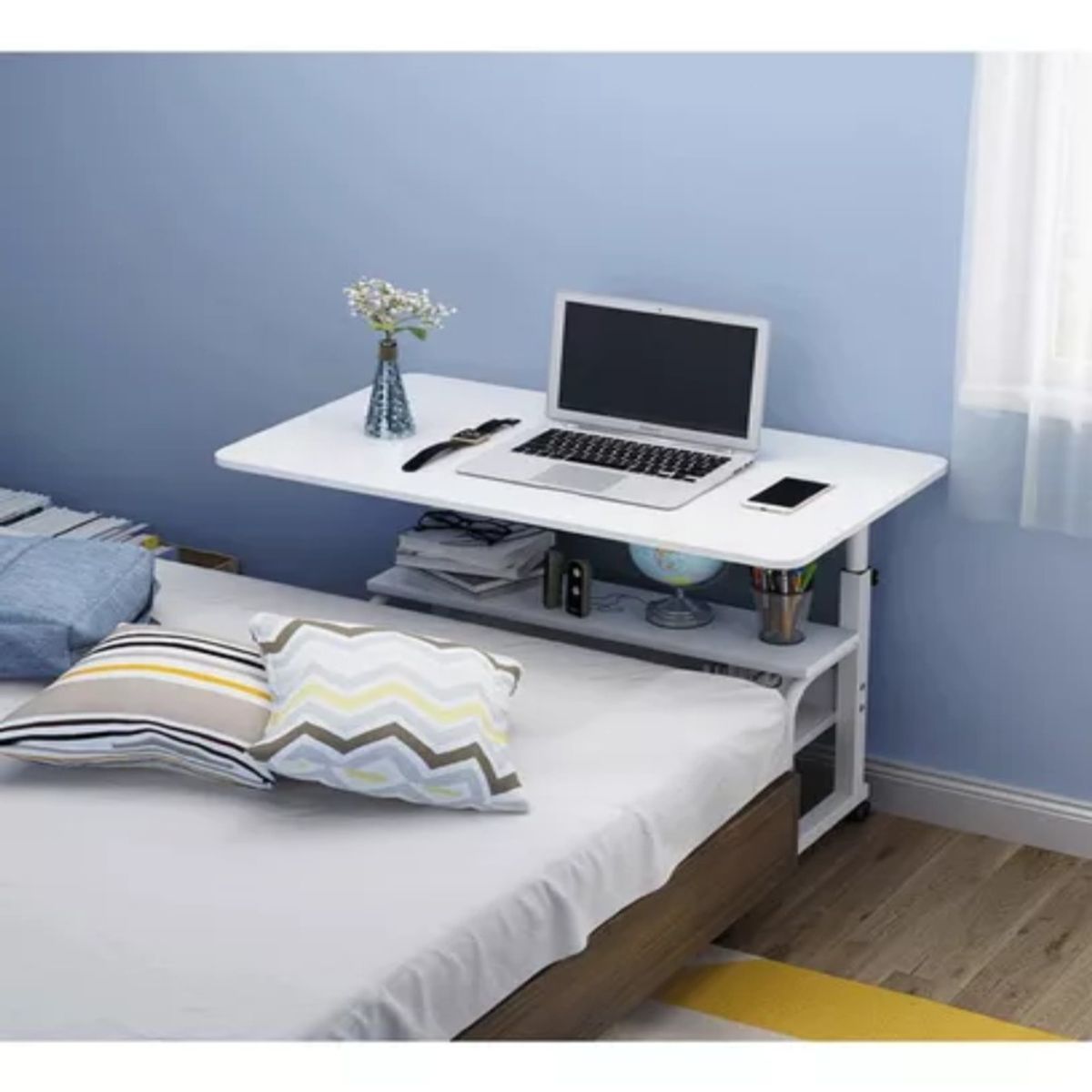MUNDO MAGIA - Mesa De Aprendizaje Móvil De Computadora Color Blanco