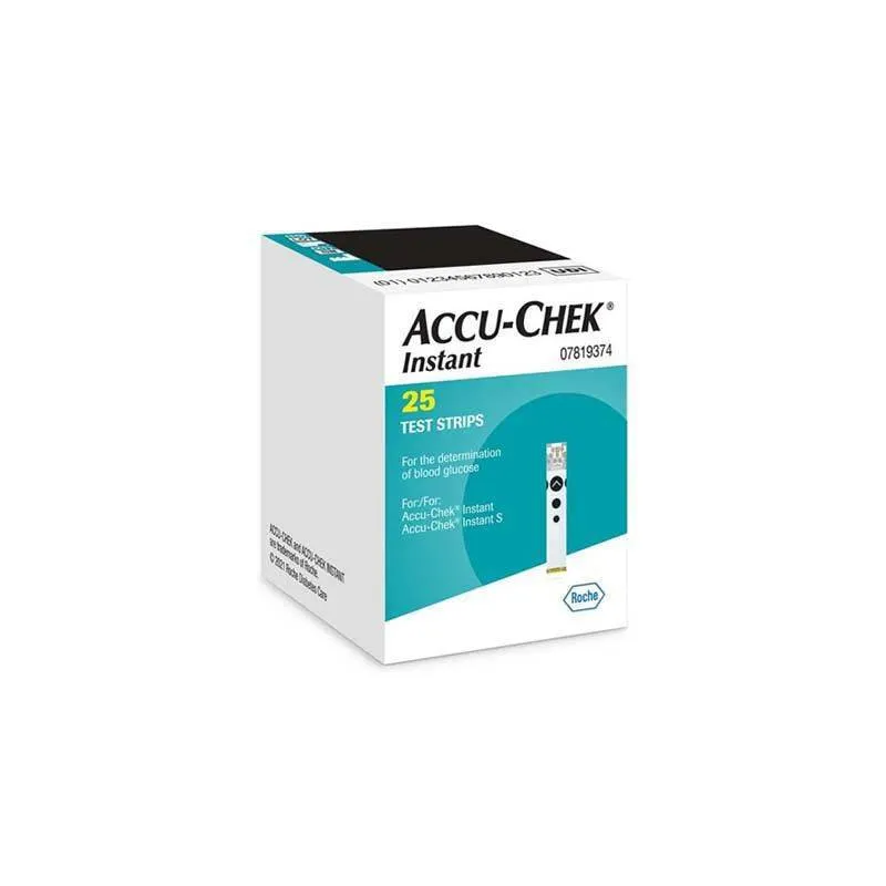 ACCU CHEK - 25 Tiras/ cintas Reactivas Accu Chek Instant