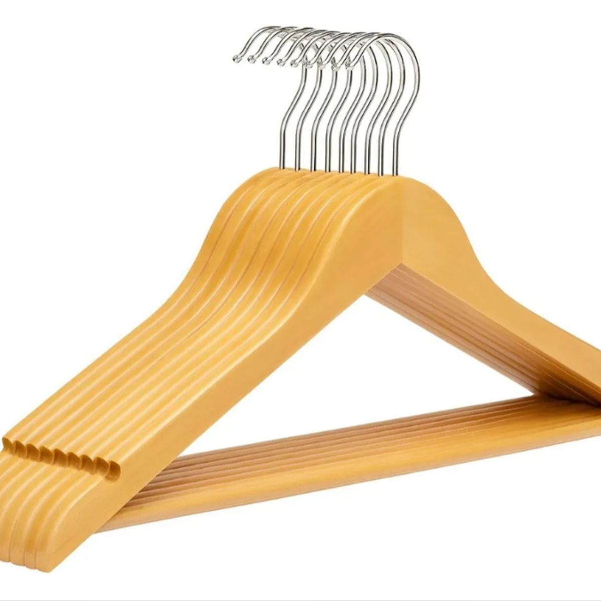 GENERICO - Pack De 10 Colgadores De Madera Ganchos Para Ropa De Bebe