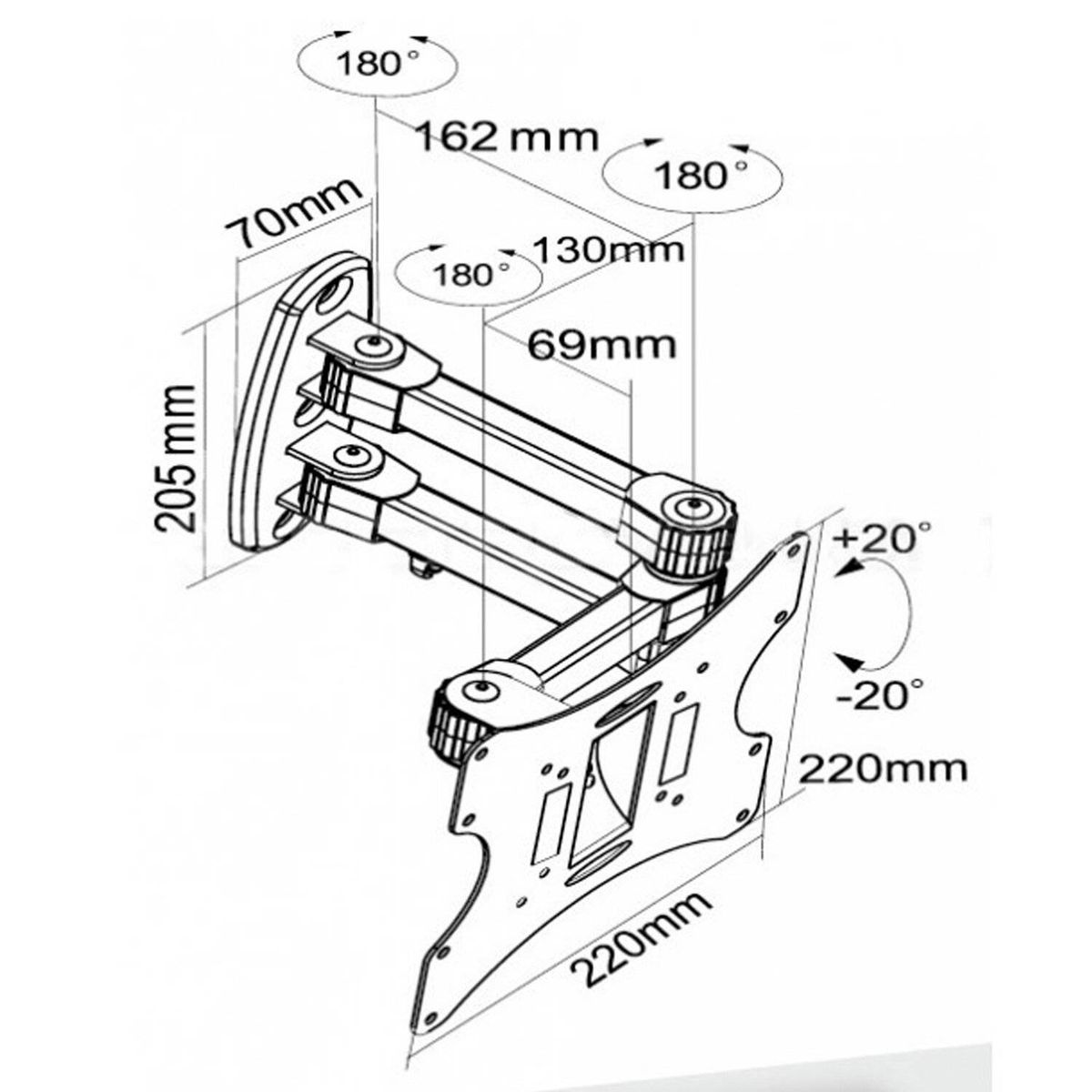 DINON - Soporte Para Tv Led Lcd Universal 23-42 Pulgadas Dinon 2345
