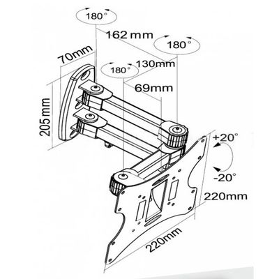 Imagen 2 del producto Soporte Para Tv Led Lcd Universal 23-42 Pulgadas 2345